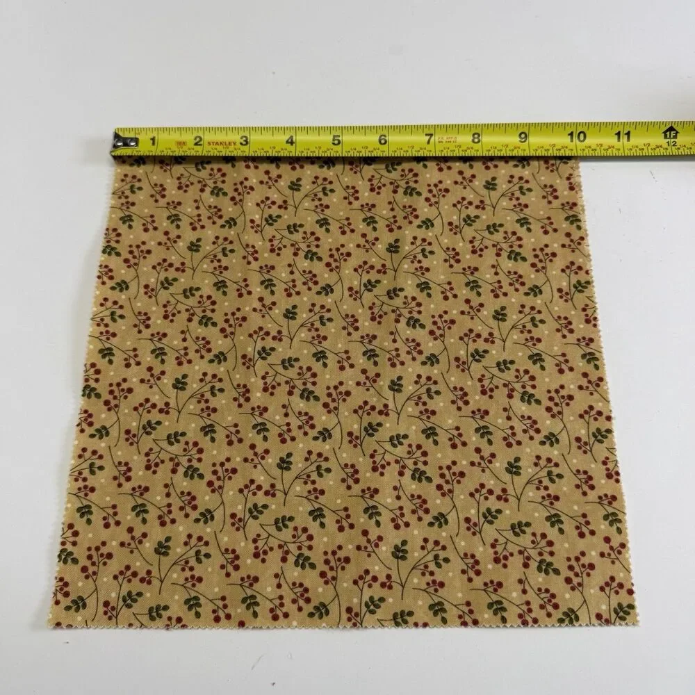 39 Pcs 10 X 10 Inch Christmas Theme Quilting Fabric Squares Floral Stripes